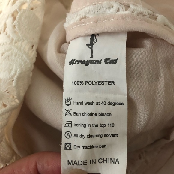 ASOS Arrogant Cat Ivory Lace Midi Dress sz 10 - Picture 11 of 11